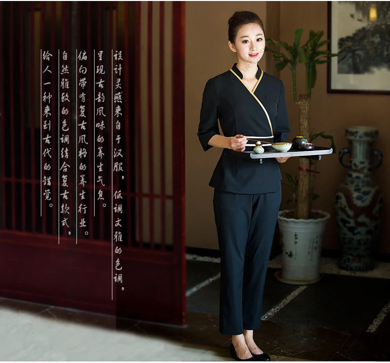 Beauty Technician Wears Foot Massage Bath Skin Care Styling Design Manicure and Eyelash Nail Salon Uniform Spa Uniforms Women