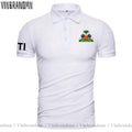Haiti Haitian Flag Polo Shirt – Men's 100% Cotton Short Sleeve Casual Top