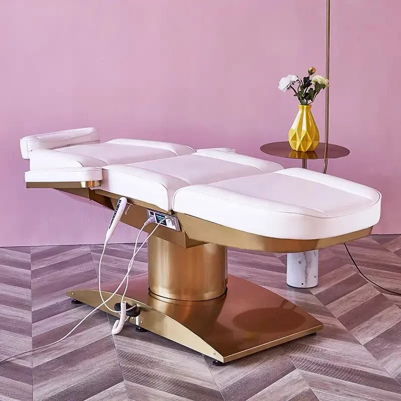 Professional Beauty Salon Bed – 3 or 4 Motor Metal Base with Manual & Remote Control