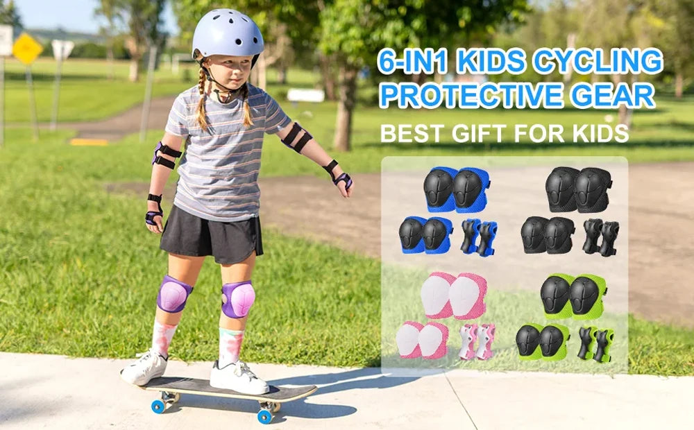 Kids Knee Pads & Elbow Pads Set – Protective Safety Gear for Children Ages 3–7