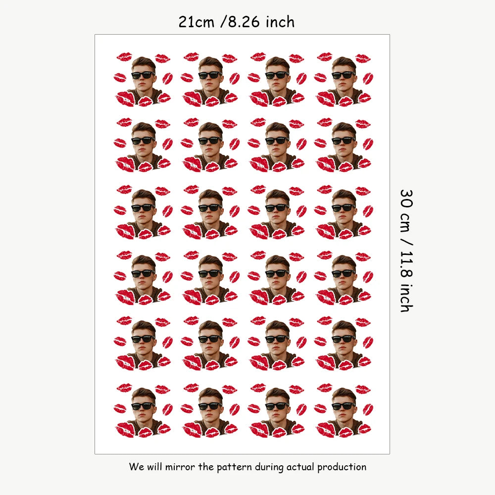 Custom Valentine’s Day Temporary Tattoos – Personalized Waterproof Lip Tattoo Stickers