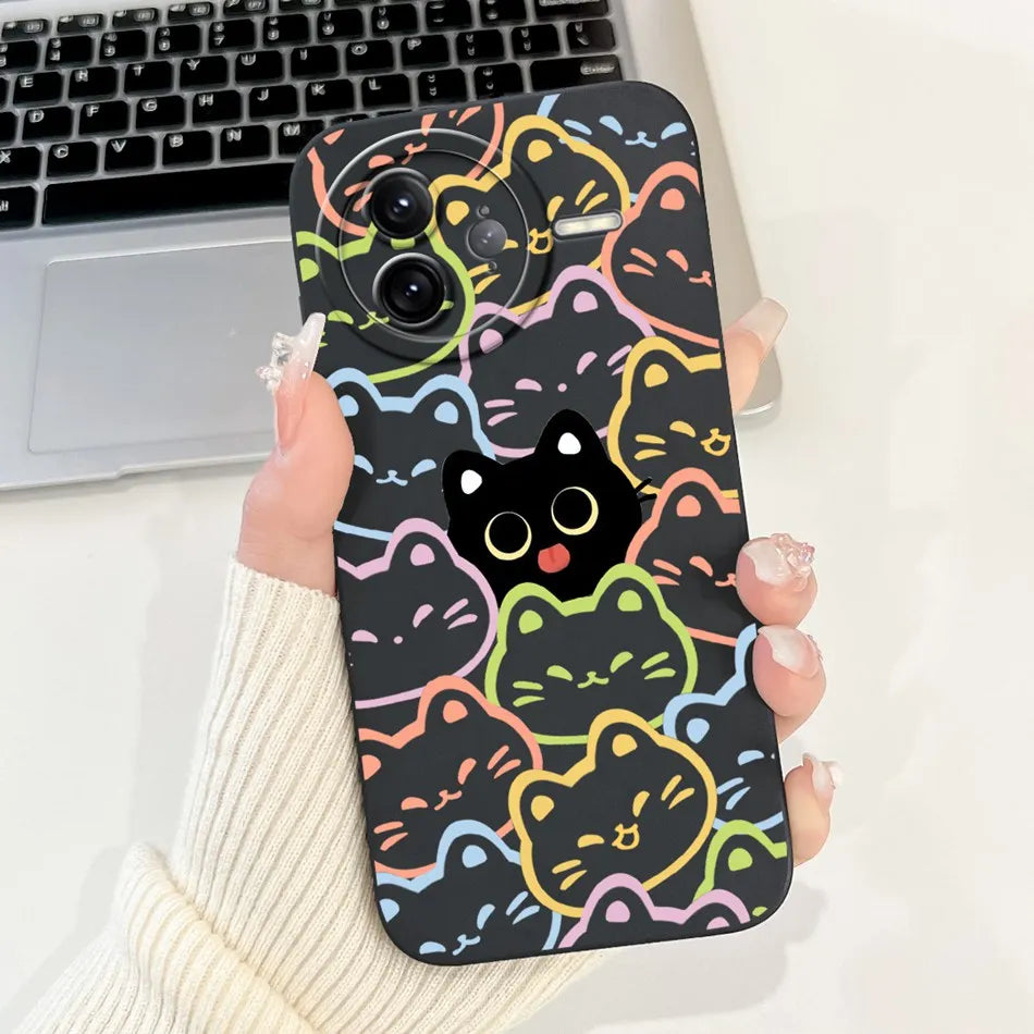 Xiaomi Poco F7 Ultra / F7 Pro Phone Case – Cute Cat & Panda Soft Silicone Shockproof Cover