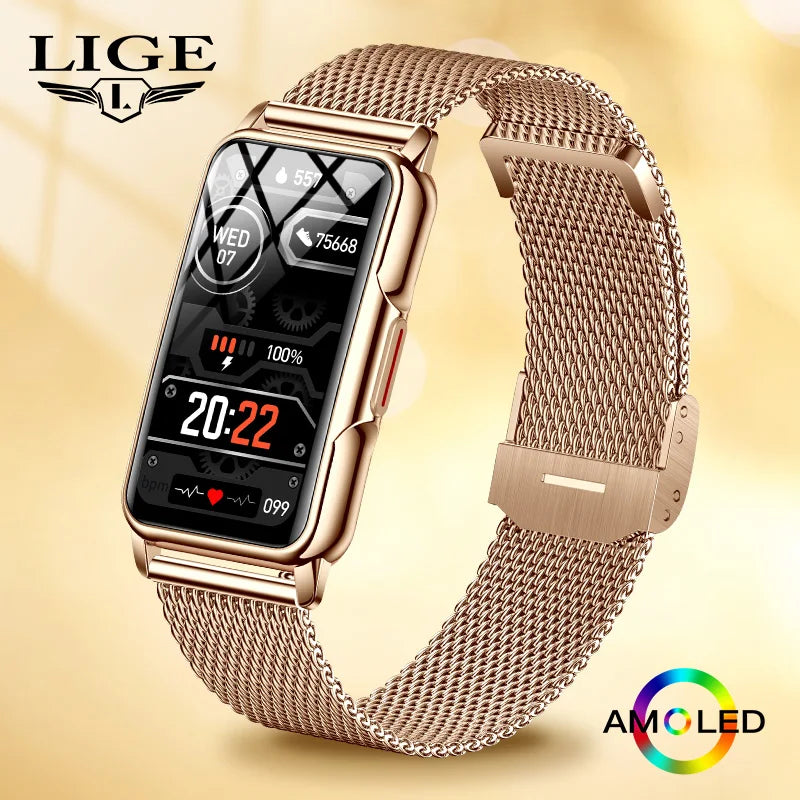 LIGE Women's Smartwatch – 1.47" Bluetooth Fitness Bracelet with Blood Oxygen & Sleep Monitor