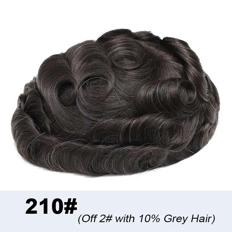 Microskin Hair System for Men | 0.12mm Invisible PU Base | 100% Indian Remy Hair | Knotless Toupee