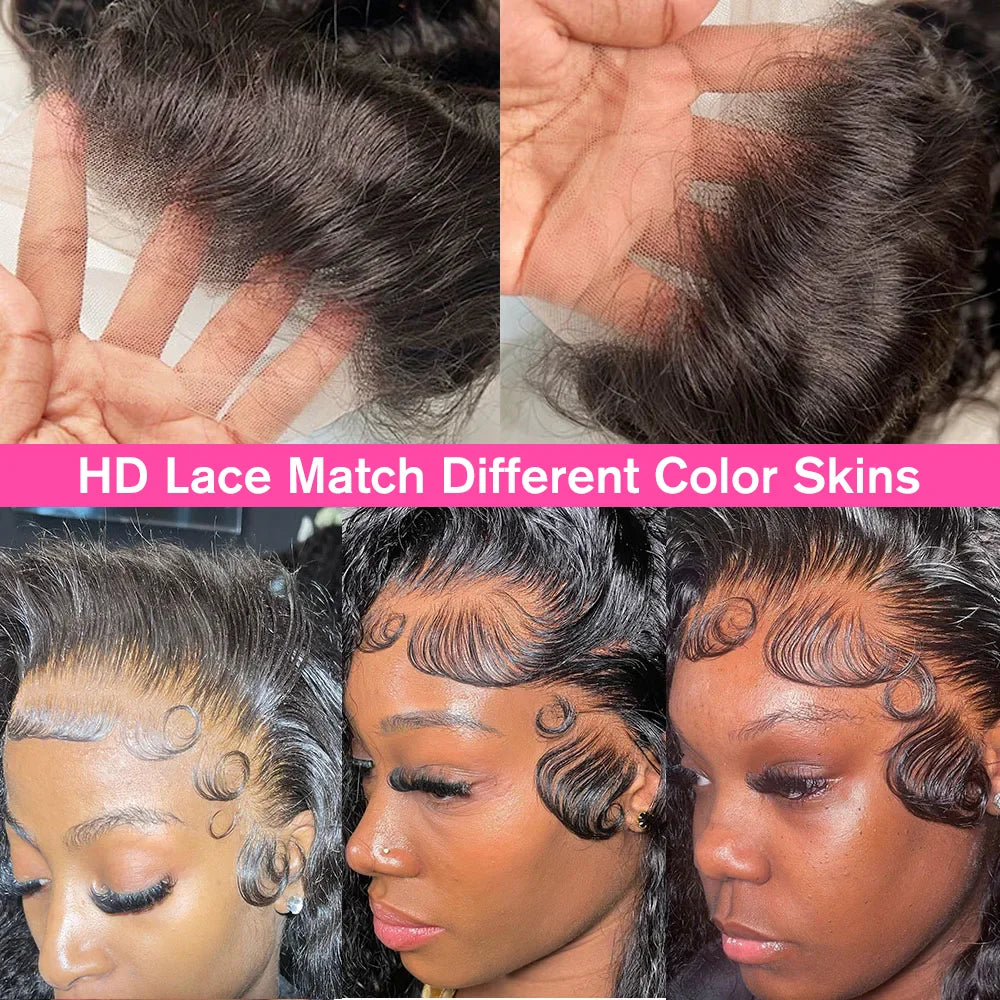 250% Wate Wave 13x6 HD Lace Frontal Wig Curly Human Hair Wigs Deep Wave Lace Front Wig Wear Go Glueless 4x4 HD Lace Closure Wig