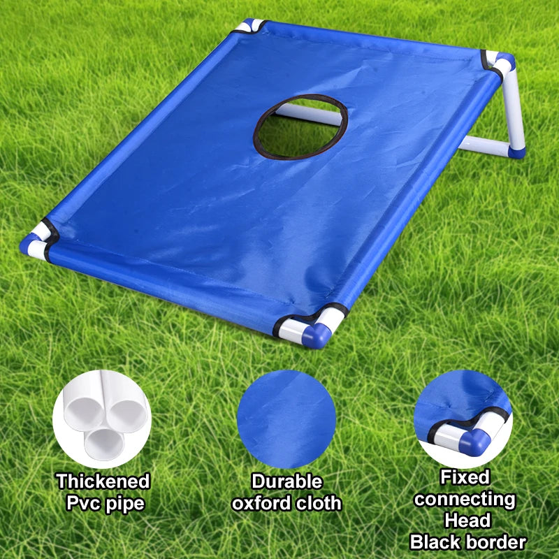  Portable Sandbag Toss Game Kit - 1 Game Board + 6 Bean Bags Outdoor Garden Beach Party Supplies