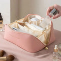 Women  Luxury Large Capacity Cosmetic  Bag Lady Box Travel Makeup Zipper Toiletries Organizer