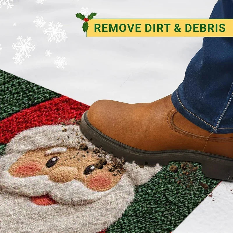 Christmas Door Mat Red Santa Claus Outdoor and indoor Gingerbread Man Carpet  New Year 2026 Merry Christmas Home Decor Foot Mat