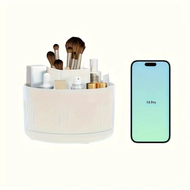 Desktop rotating storage box, makeup brush storage cylinder, cosmetics shelf, table dresser eye shadow brush pen cylinder