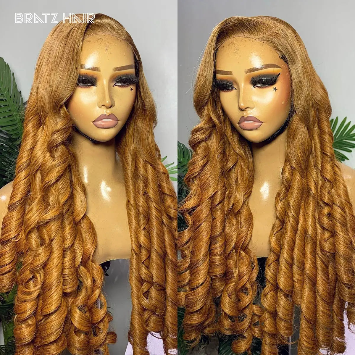 450 Density #30 Blonde Bouncy Curls Wig Human Hair 13x6 13x4 HD Lace Front Wig for Woman Glueless 4x4 5x5 Blonde Loose Wave Wigs
