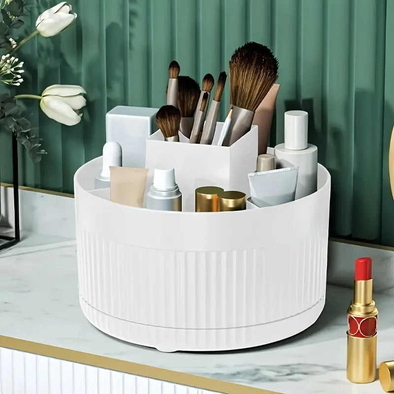 Desktop rotating storage box, makeup brush storage cylinder, cosmetics shelf, table dresser eye shadow brush pen cylinder