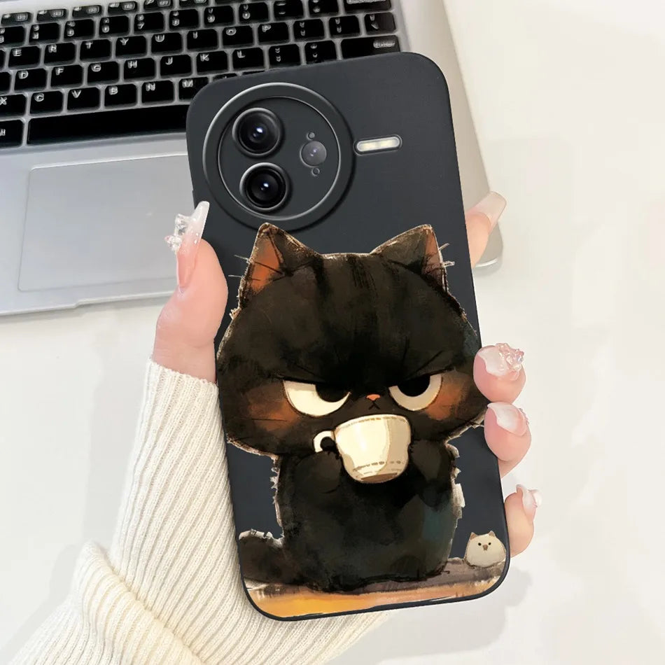 Xiaomi Poco F7 Ultra / F7 Pro Phone Case – Cute Cat & Panda Soft Silicone Shockproof Cover