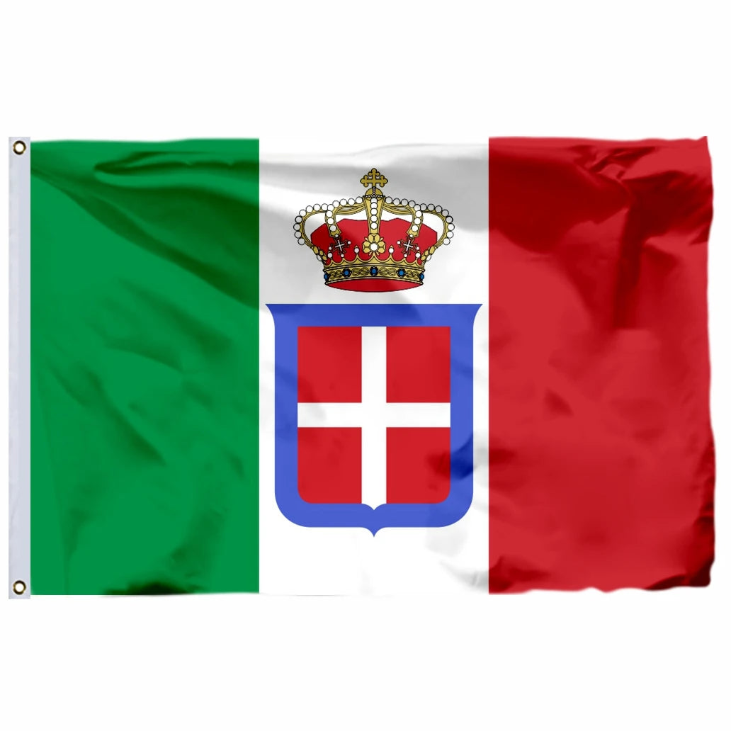 Italian National Flag – Durable Italy Tricolor Banner with Double Stitched Edges & Brass Grommets