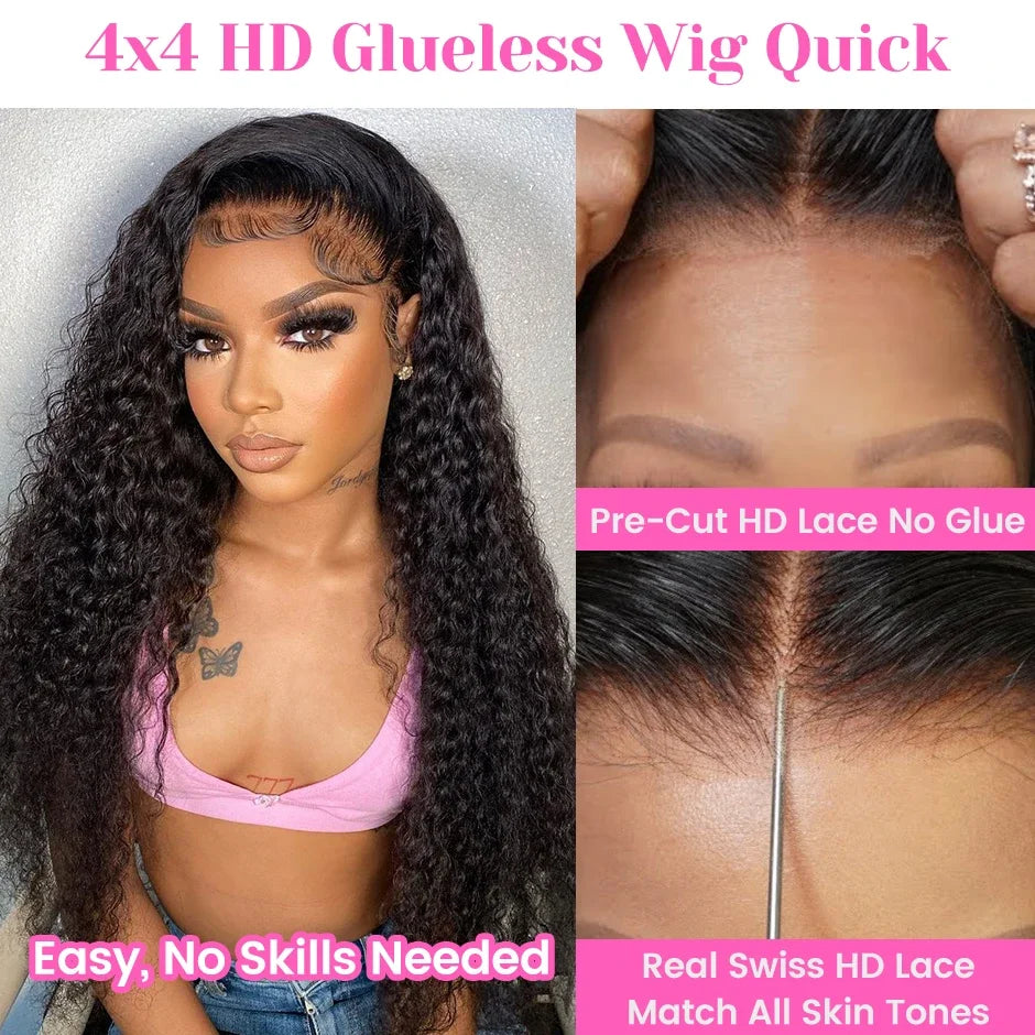 Water Wave HD Lace Wig | 4x4, 13x4 & 13x6 | 100% Human Hair | Glueless Wear & Go