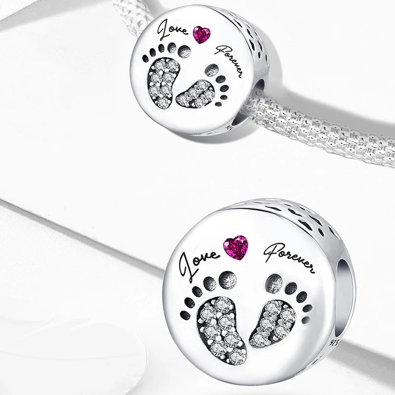 925 Sterling Silver Circle Pattern Moon Personalized Charms Beads Fit DIY Making Bracelet Necklace Gift High Quality Fine Beads