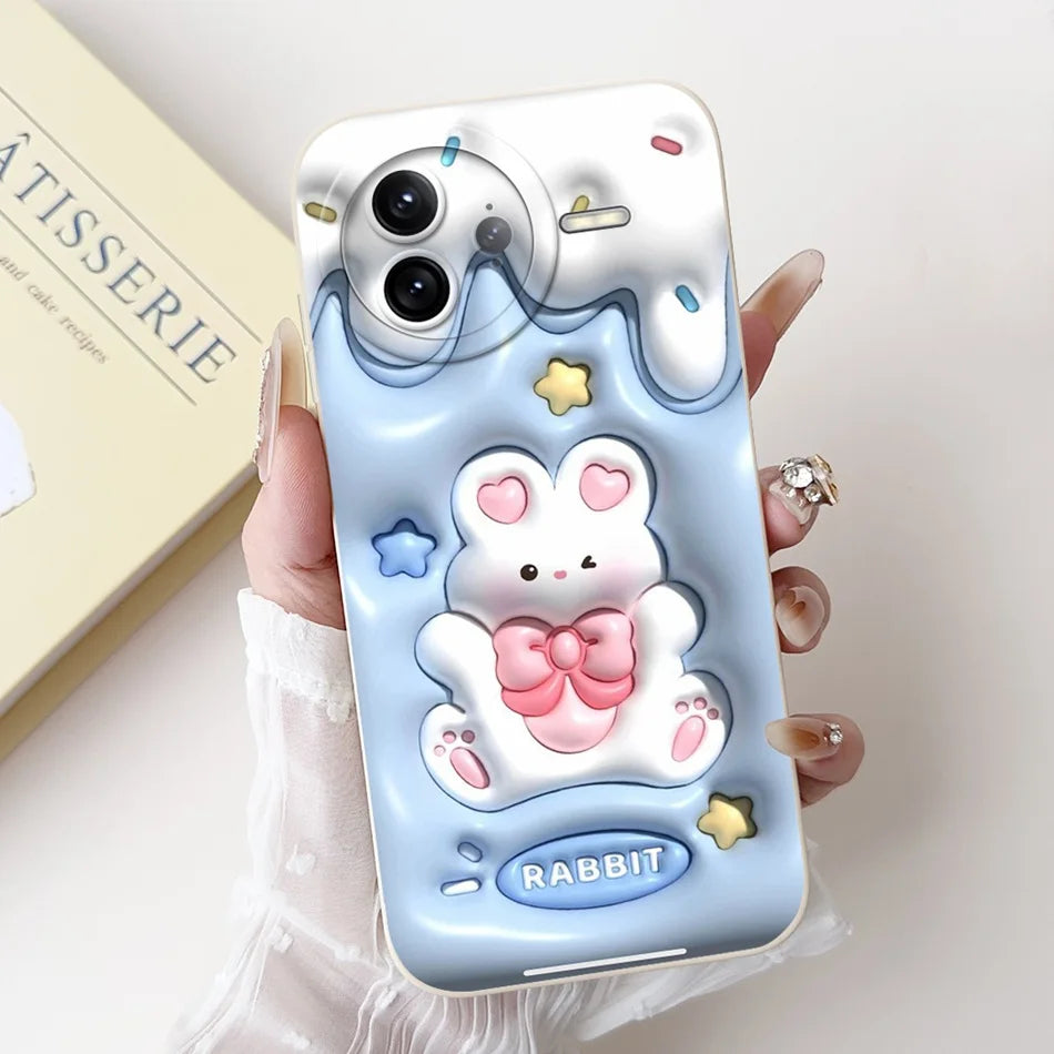 Xiaomi Poco F7 Ultra / F7 Pro Phone Case – Cute Cat & Panda Soft Silicone Shockproof Cover