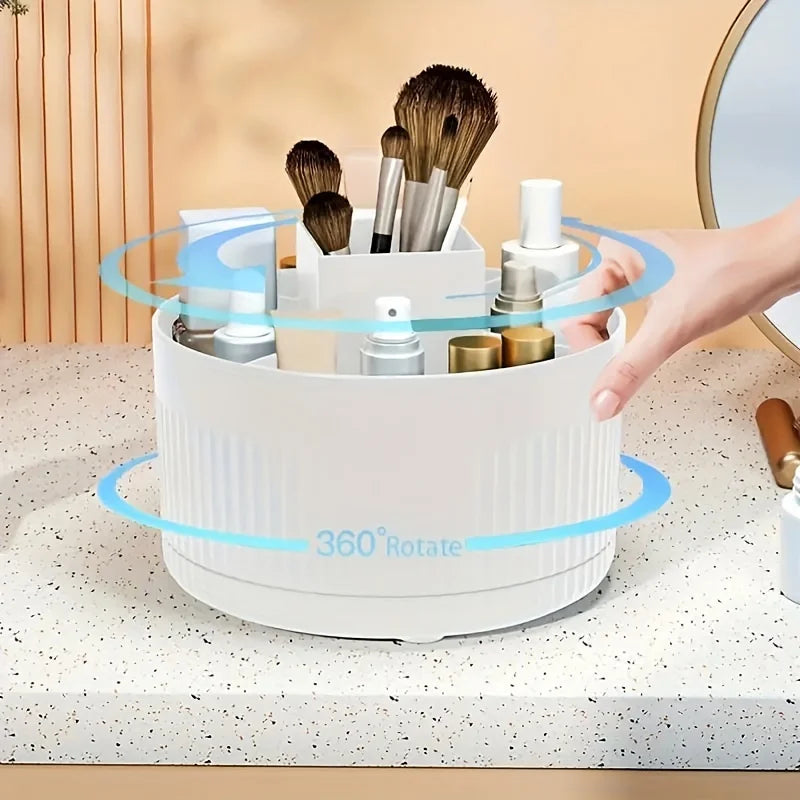 Desktop rotating storage box, makeup brush storage cylinder, cosmetics shelf, table dresser eye shadow brush pen cylinder