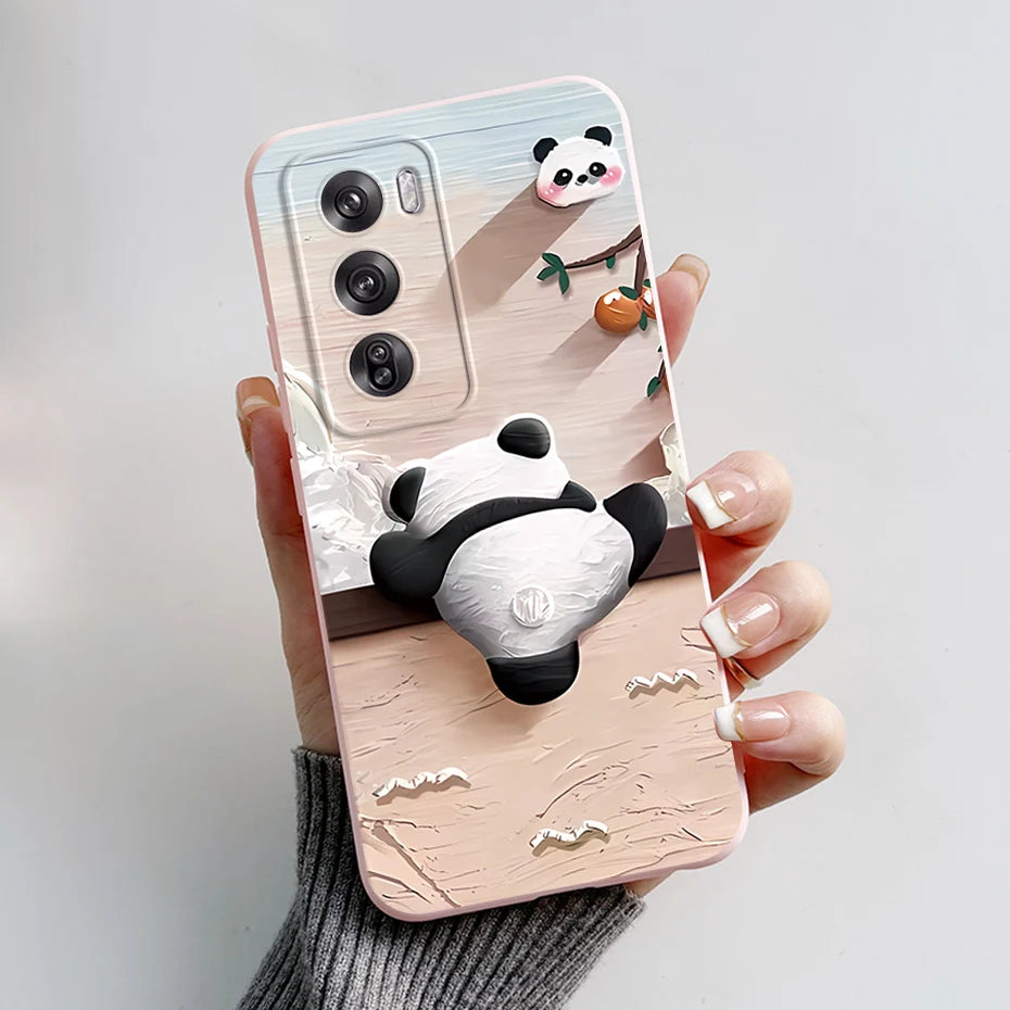 OPPO Reno 12 Pro 5G Phone Case – Cute Rabbit & Panda Soft Silicone Cover (CPH2629)