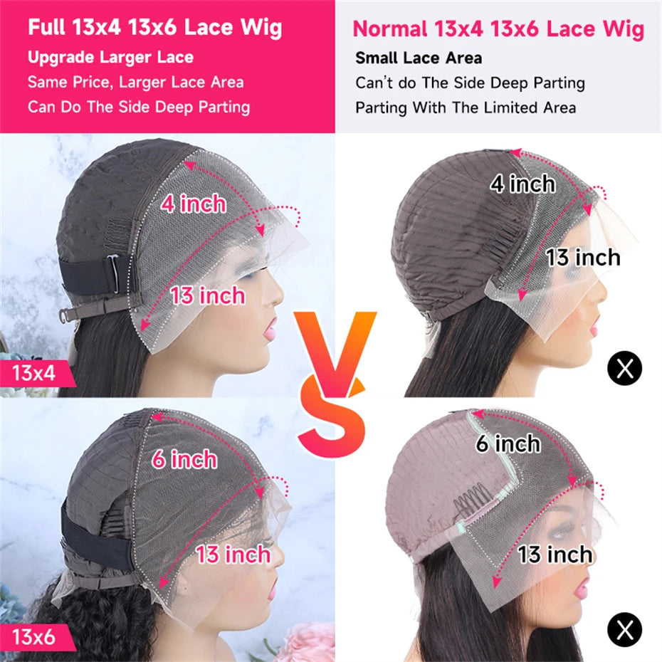 300% Density 30 36 Inch 13x4 13x6 Hd Full Lace Frontal Wig Raw Burmese Curly Lace Front Wig With Spiral End Loose Deep Wave Wigs