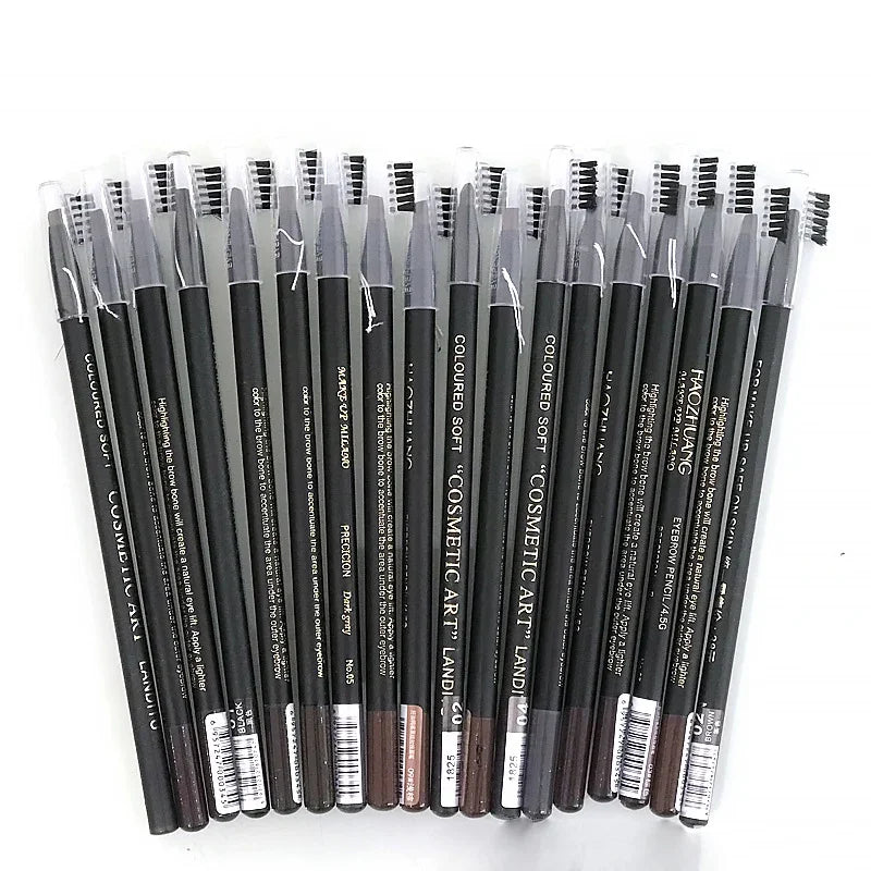 Waterproof Eyebrow Pencil with Soft Brush – Long-Lasting Permanent Makeup Tattoo Tool