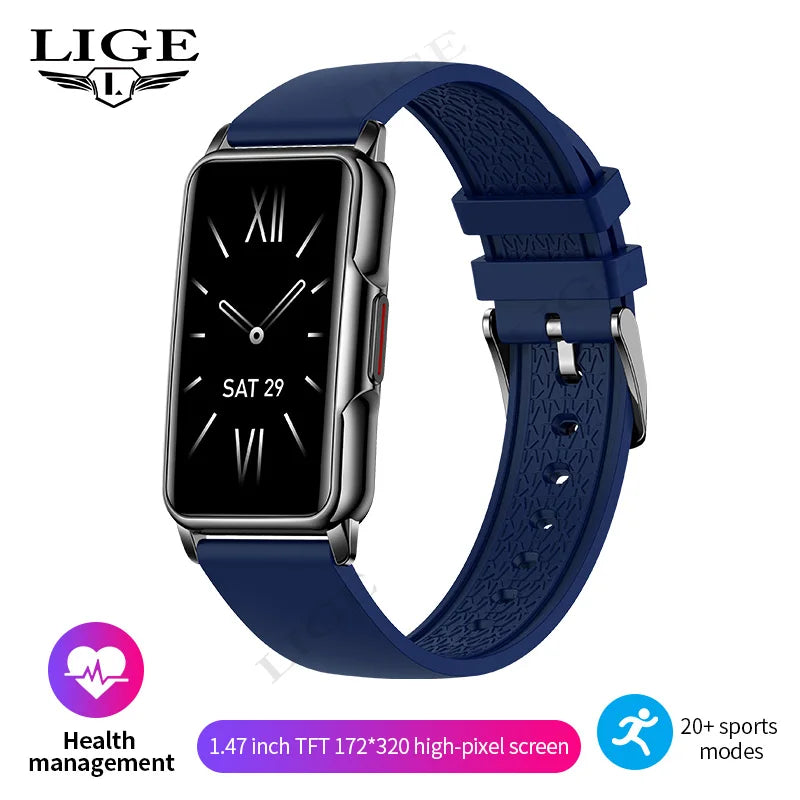 LIGE Women's Smartwatch – 1.47" Bluetooth Fitness Bracelet with Blood Oxygen & Sleep Monitor