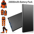 20000mAh Portable Power Bank – USB 5V/2.1A Battery Pack with Flashlight for Heated Gear & Phones