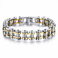 Stainless Steel Biker Chain Bracelet Mens Bracelet Link Chain Motorcycle Bicycle Style Bracelets Fashion Punk Bangles Jewelry