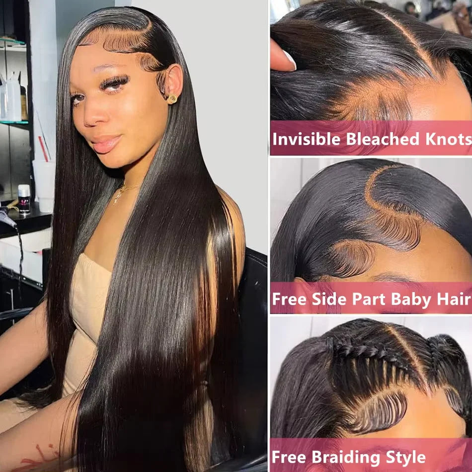 30 36 Inch 13x4 Human Hair Lace Frontal Wig Bone Straight Transparent Hd Lace Wig 13x6 Human Hair For Woman Remy Human Hair Wigs