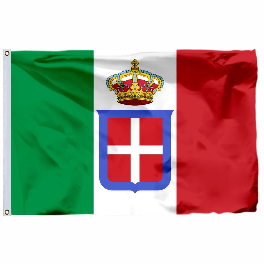 Italian National Flag – Durable Italy Tricolor Banner with Double Stitched Edges & Brass Grommets