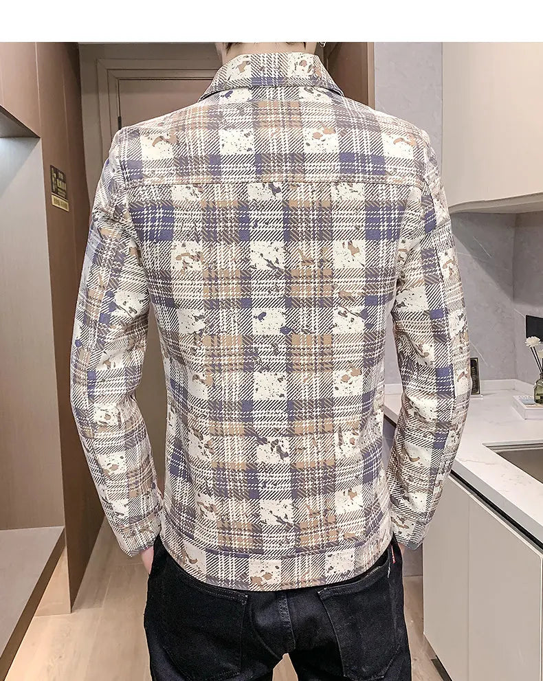Men's Short Wool Blend Jacket – Thickened Warm Business Streetwear Overcoat