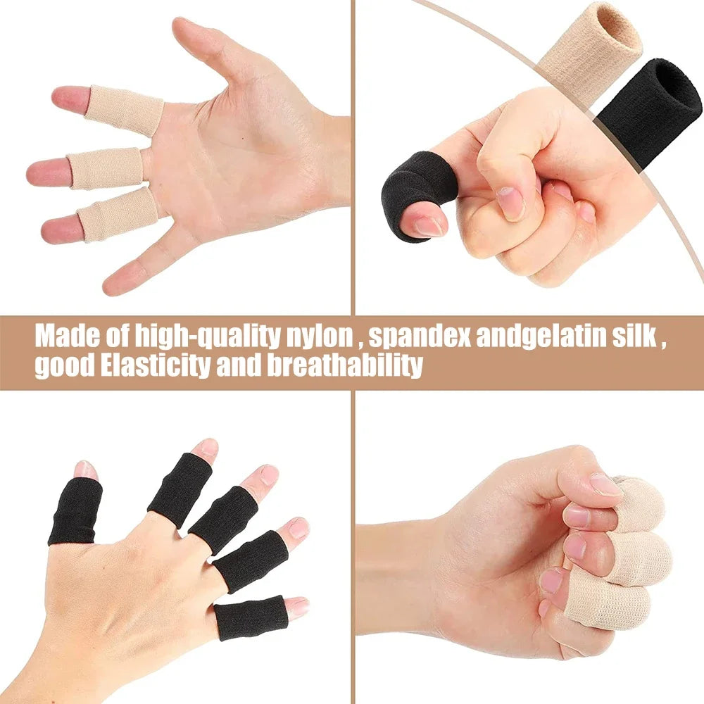 Finger Protection Sleeves – 10-Pack Elastic Support for Basketball, Gym & Sports