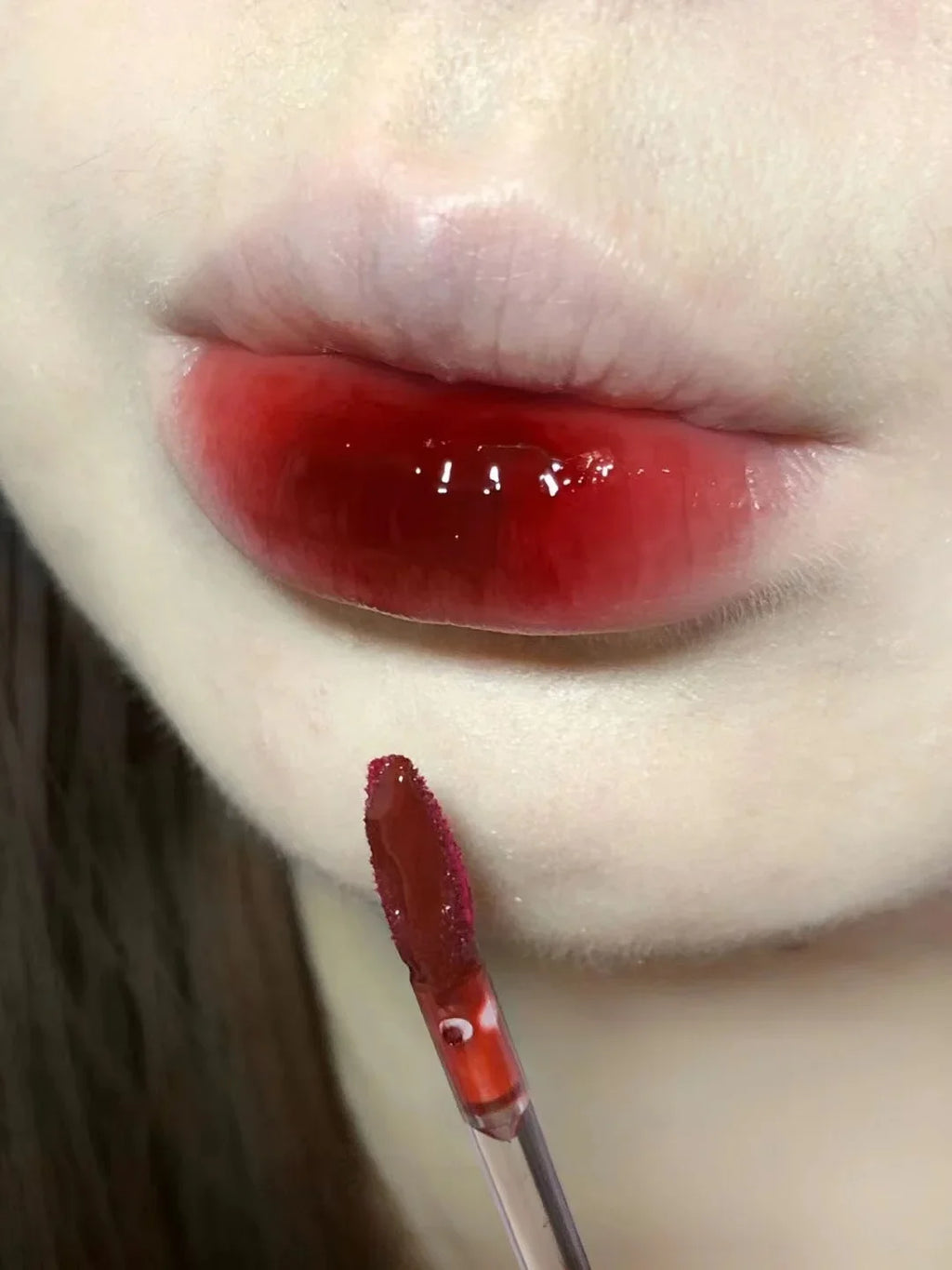 Cherry Pink Mirror Water Lip Gloss Lip Glaze Transparent Glass Lip Oil Waterproof Liquid Lipstick Nude Brown Clear Tint Makeup