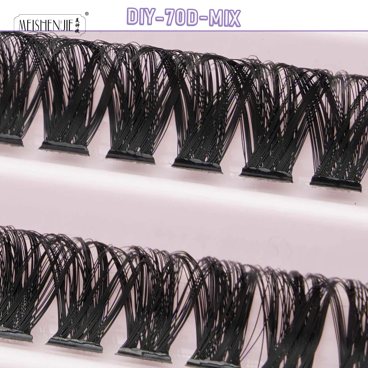 New 10Rows Individual Lashes Kit Natural Long DIY Cluster Eyelashes with Lash Bond and Seal Extension Kit Makeup Tools Faux Cils