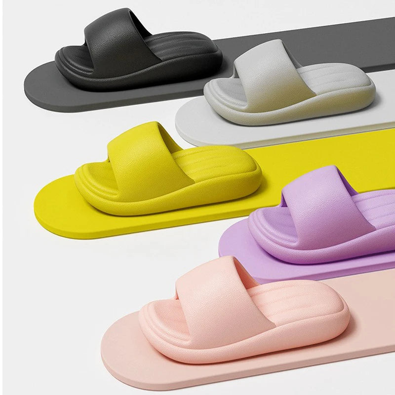 Women's Breathable Platform Sandals – Anti-Slip Bath & Beach Slides for Indoor & Outdoor