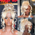 Body Wave 250 Density 13x4 13x6 360 Lace Front Wig Human Hair Pre Plucked Raw Vietnamese Blonde 613 Lace Frontal Wigs 30 40 Inch