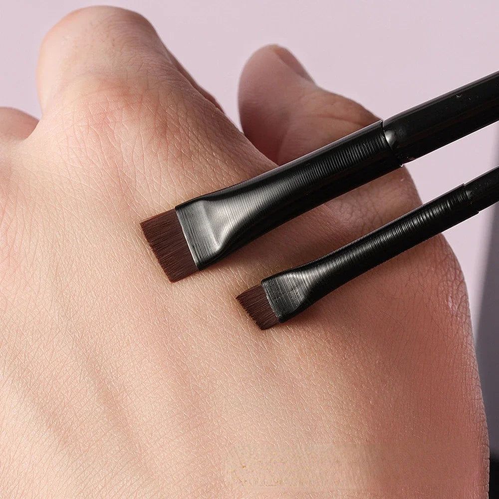 Eyebrow & Eyeliner Brush Set – Professional Flat Blade Contour & Liner Brow Tools