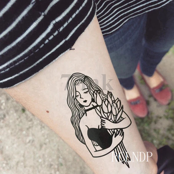 Anime Fire Flame Temporary Tattoo – Waterproof Flash Tattoo for Kids, Men & Women