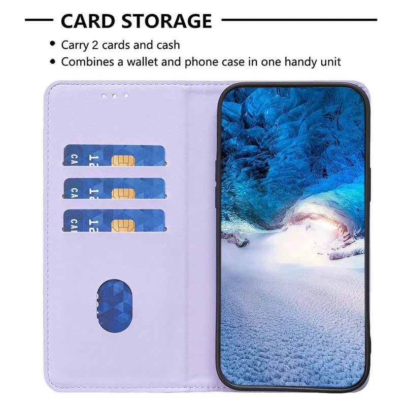 Luxury Leather Flip Phone Case for Xiaomi – Premium Wallet Cover with Card Slots