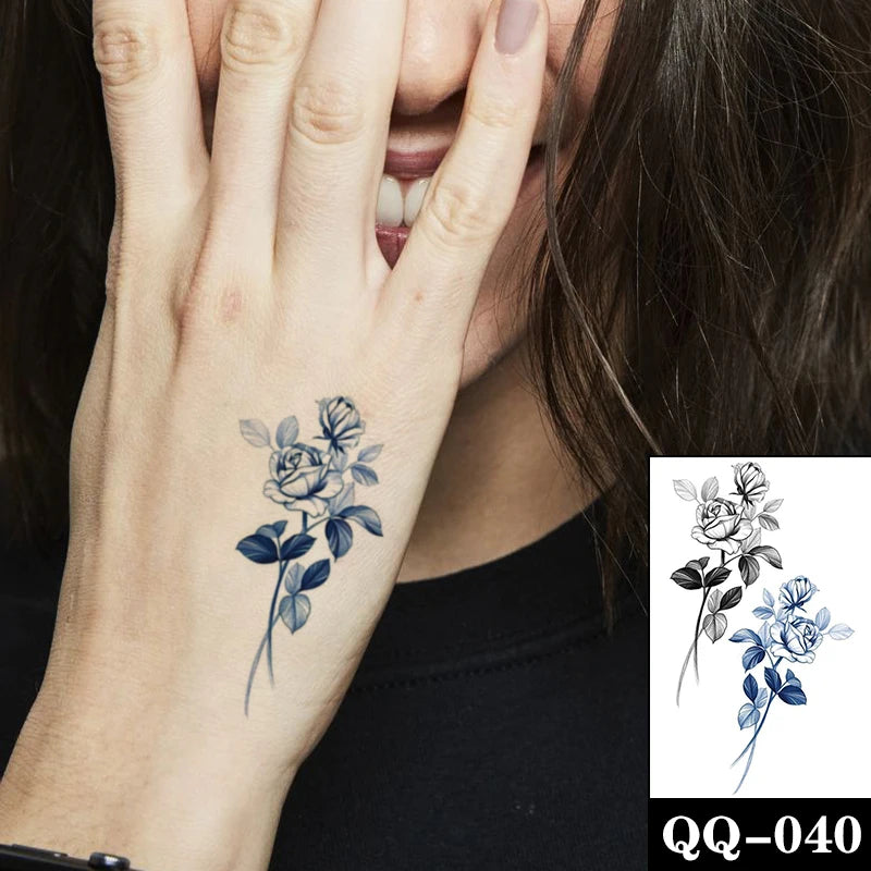 Sexy Red Lips Water Transfer Tattoo – Waterproof Body Art 10.5x6cm