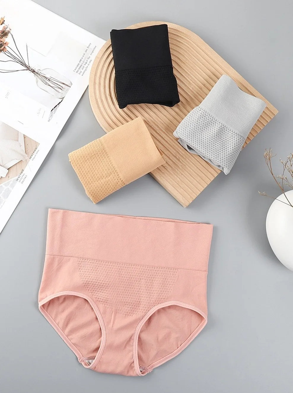 Women's Seamless High-Waist Underwear – 8-Pack Fashionable Briefs