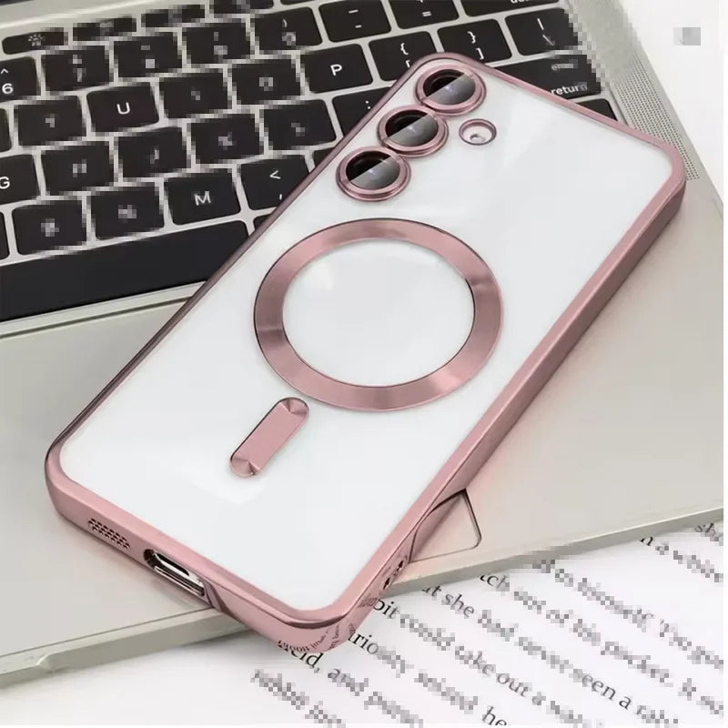 Samsung Galaxy A54 / A55 / A56 Luxury Plating Case – Back Cover with Lens Protector