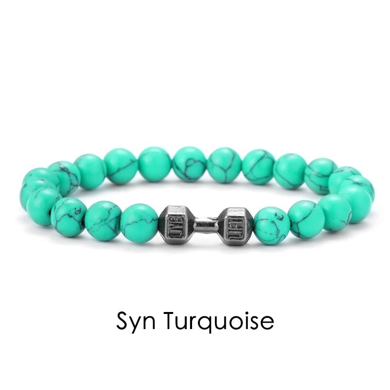 Natural Volcanic Stone Bracelet – Matte Black Lava Bead Fitness Bracelet for Men & Women