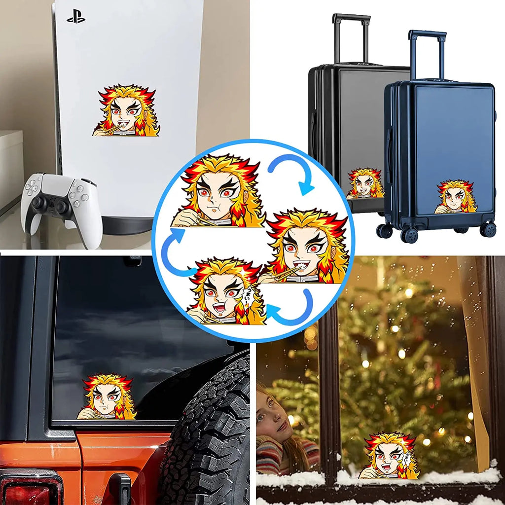 Demon Slayer Kanroji Mitsuri Motion Stickers – Anime Character Decals for Fans