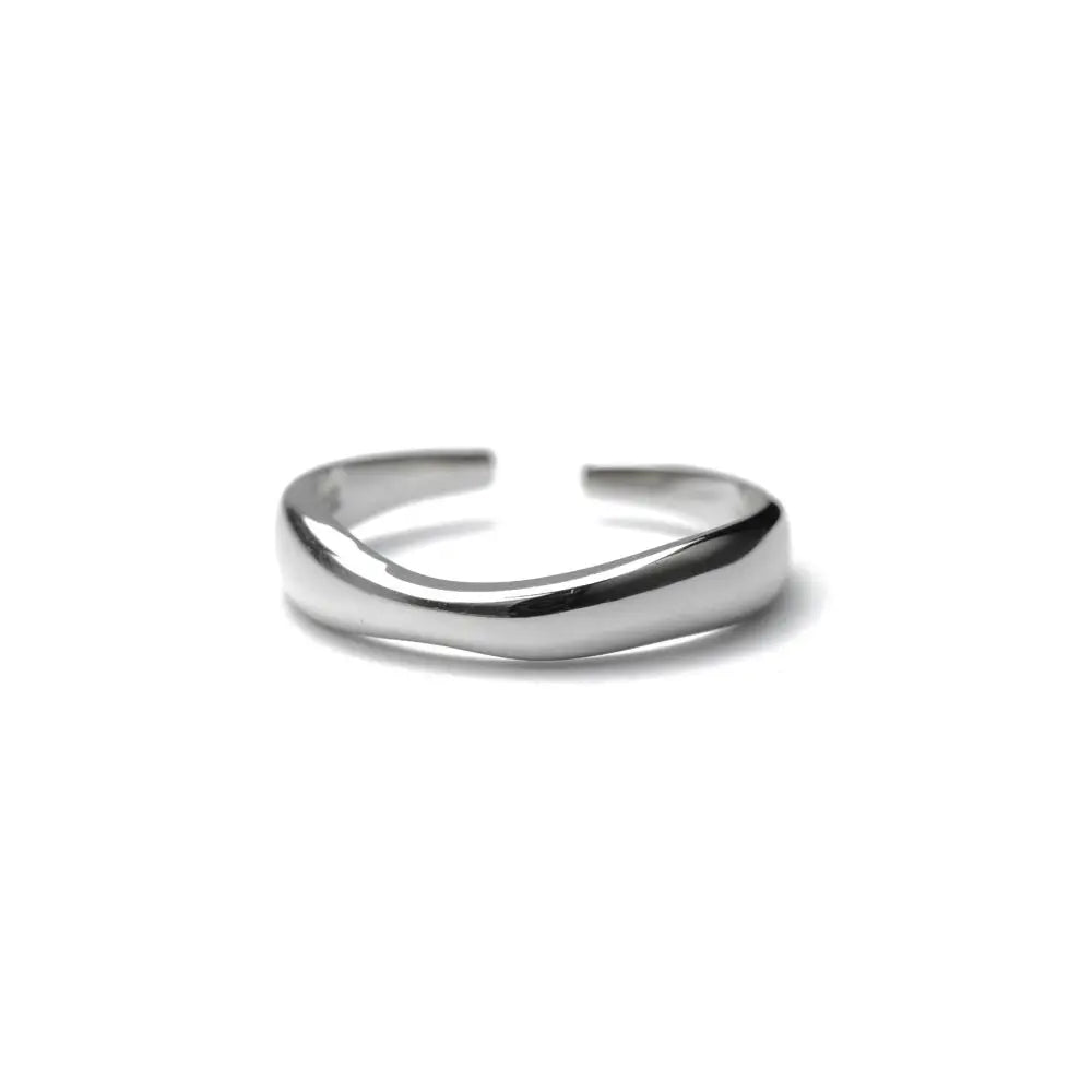 1/3 PCS Stackable Stainless Steels Adjustable Ripple Rings 18K Plated Gold Silver Minimalist Irregular Rings for Women Jewelry