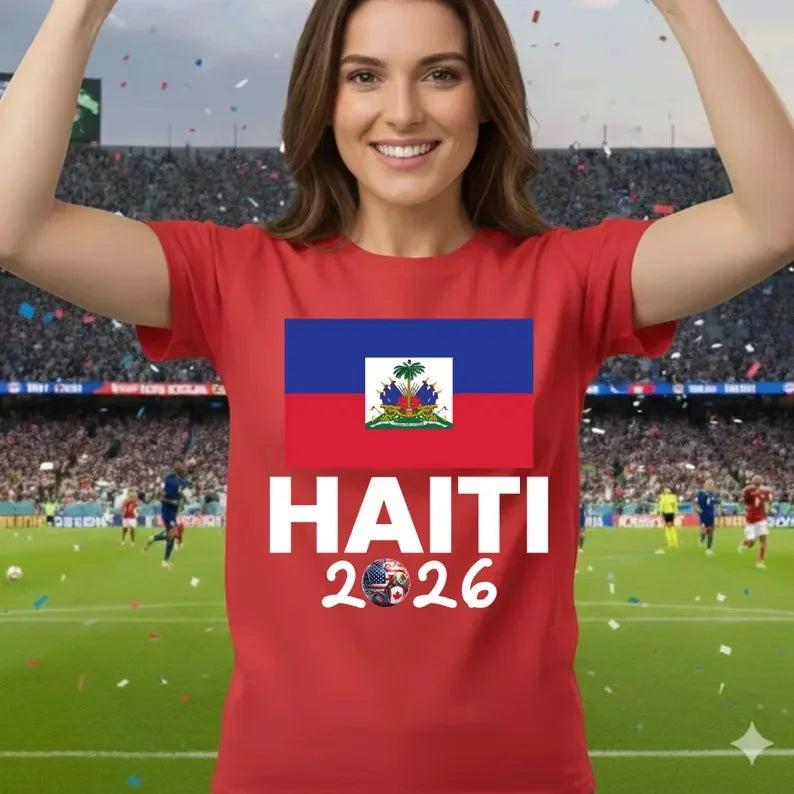 Haiti 2026 Soccer Fan T-Shirt – Haitian Football Lover Gift for Men, Women & Kids