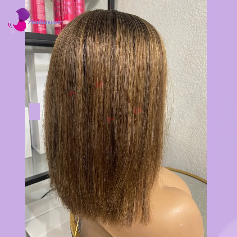 Highlight Wig Silk Straight Honey Blonde Wig Human Hair 4x4 Lace Closure Wigs Human Hair Wigs for Black Women Human Hair