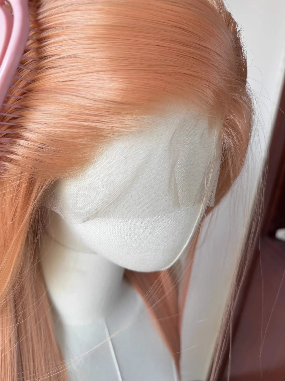 Light Orange Wig 13x4 Lace Front Wigs for Women Long Straight Hair Headband Wig for Cosplay Synthetic Lace Front Wig косплей