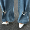 Retro Sweet Imitation Pearl Metal Chain Tassel Pendant Pin Pants Foot Chain 2025 Creative Girl Fashion Sweet Fashion Jewelry