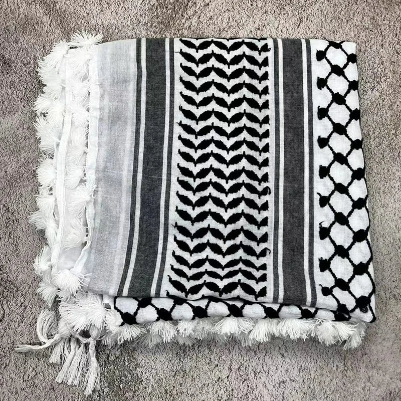 Traditional Palestinian Keffiyeh – Premium Arabic Kufiya Scarf for Men & Women