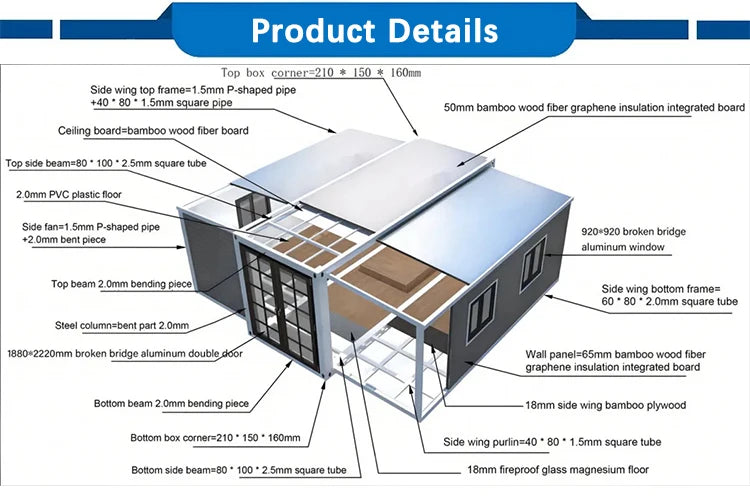 Expandable Container House Prefabricated Home Container Living Prefabricated Villa Prefab Mobile Tiny Home Container House